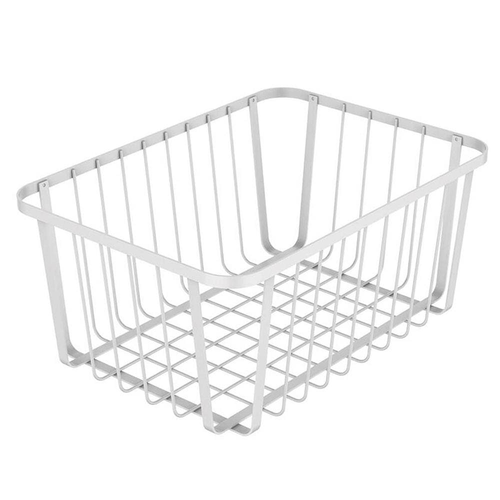 Cesto Aramado Multiuso Organizador Fruteira Cozinha Metalla Aço Carbono Branco Yoi