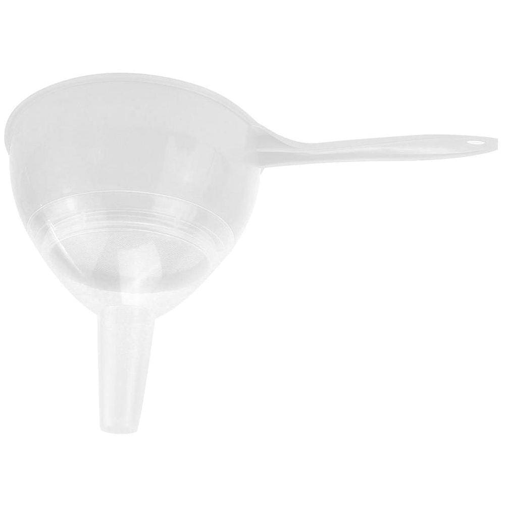 Peneira De Plástico 12Cm Com Funil Encaixável Branco