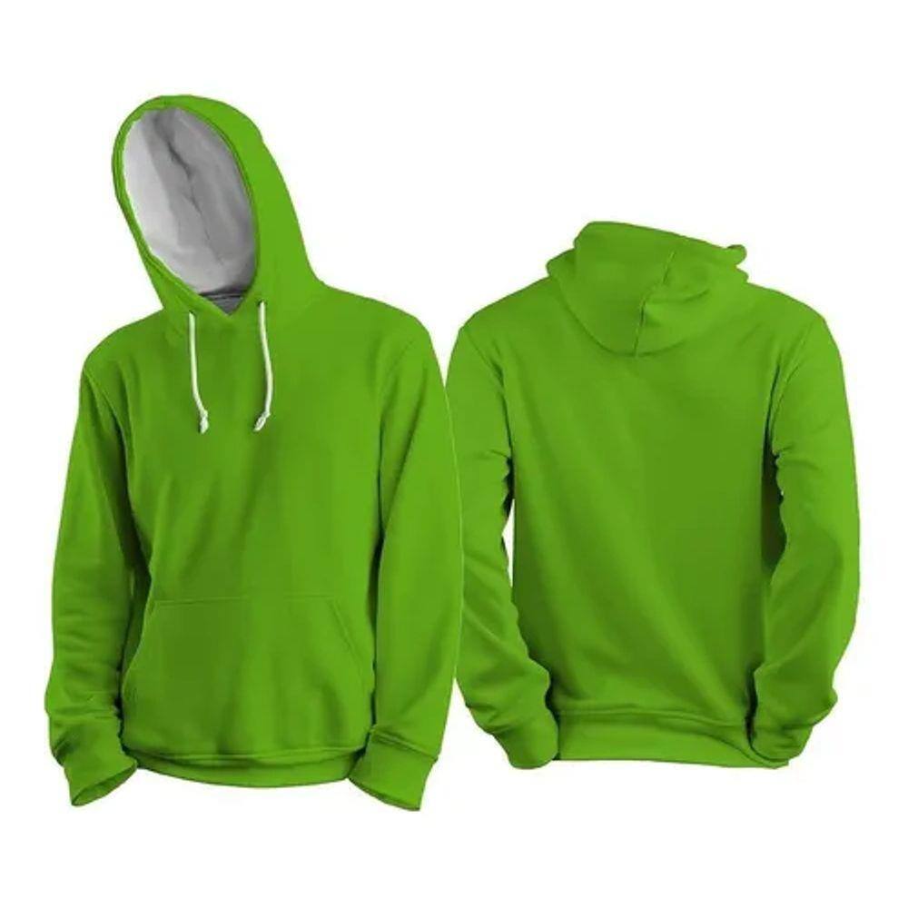green blank moletom com capuz