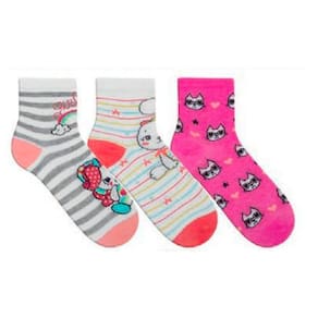 Kit Meia Infantil para Menina Estampada com 6 Pares 28 ao 31