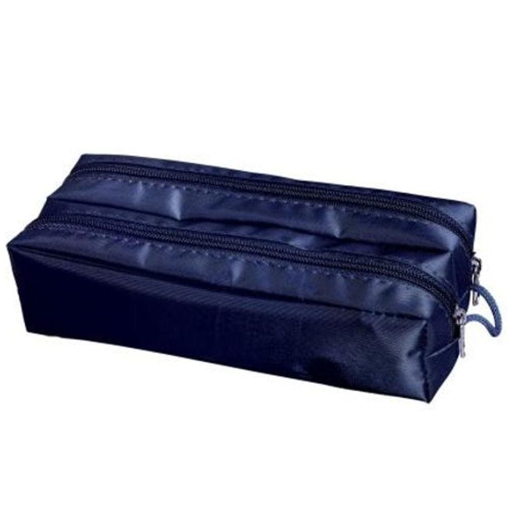 Estojo Escolar Duplo - 22x5 Cm - Básico - Azul - DAC