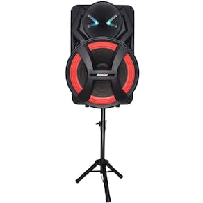 Caixa Som Amplificada Portátil Bluetooth 1100W Rms Fm Usb Led Tws Bateria ACA 1100 Dezoitão Pedestal