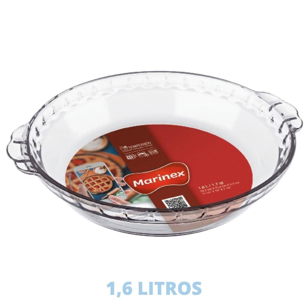 Forma Filetada 1,6L Classic Travessa Vidro Temperado Marinex