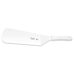 Espátula para frituras 9"x3" Tramontina Lâmina em Aço Inox e Cabo Branco Tramontina