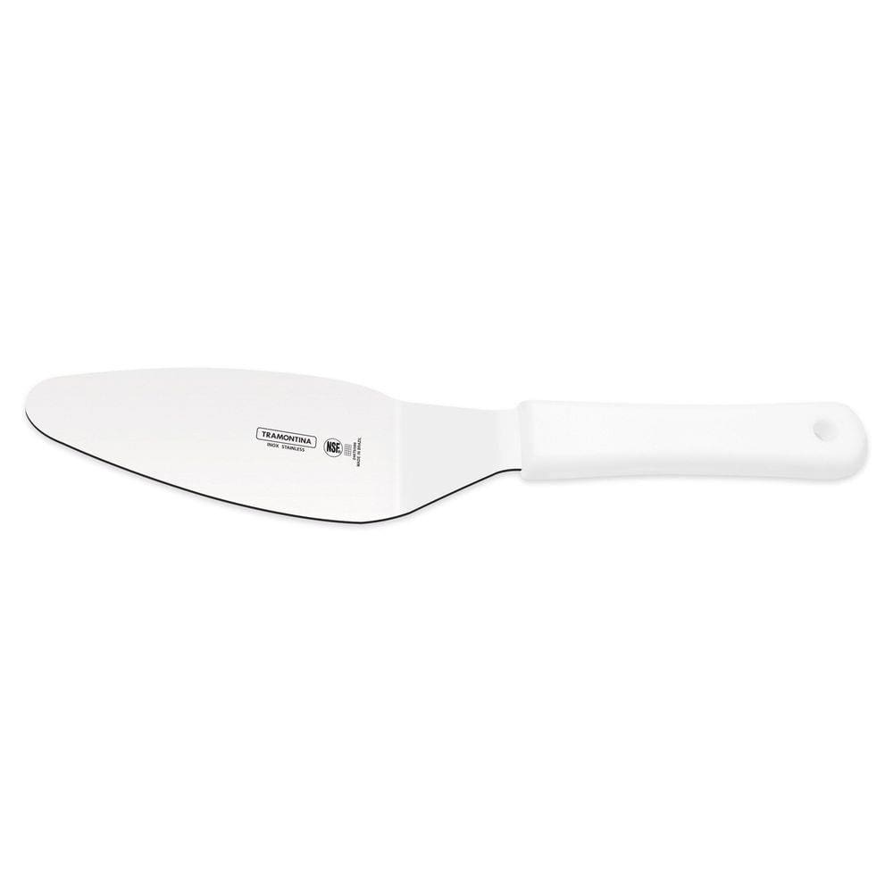 Espátula para frituras 6"2 1/4" Tramontina Lâmina Aço Inox e Cabo Branco Tramontina