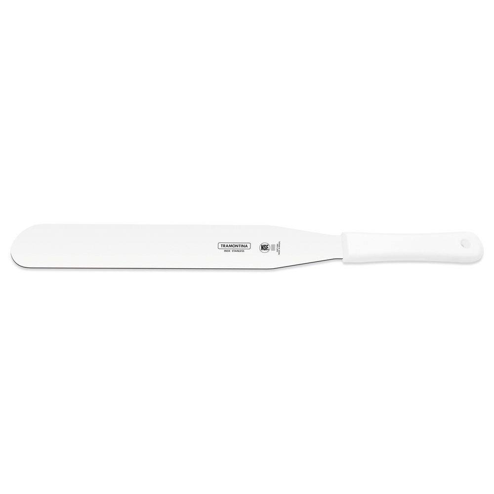 Espátula para confeiteiro 14" Tramontina Lâmina Aço Inox e Cabo Branco Tramontina