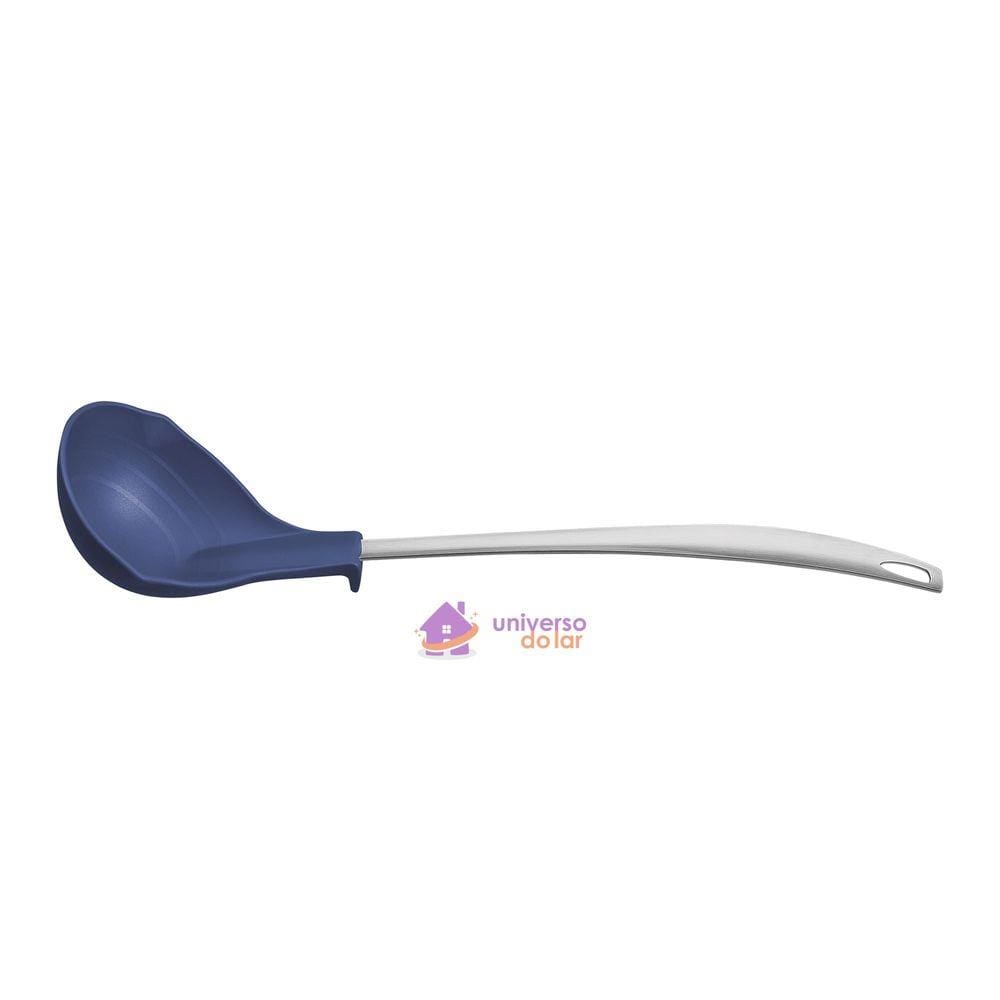 Concha Tramontina Movin em Nylon com Cabo de Aço Inox Azul Tramontina