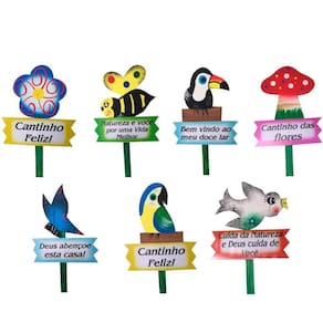 Kit 3 Placas Frases Casa E Jardim Em Madeira Garder