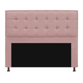 Cabeceira Copenhague 140 cm Casal Suede Rosê