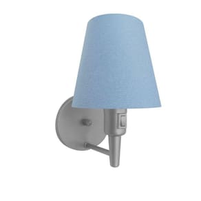 Arandela Cone Md-2013 Cinza Liga e Desliga Azul Bebê Bivolt