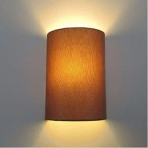 Arandela Meia Cana Retro 25/18x10cm Bivolt Palha