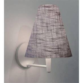 Arandela Cone Md-2007 Branco 20/08x18cm Rústico Cinza Bivolt