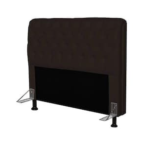 Cabeceira Paris Box Casal 140cm Paris Corino Marrom