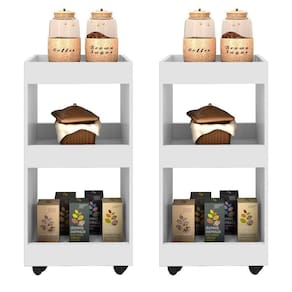 Kit 2 Armários Multiuso para Cozinha Mpozenato Branco