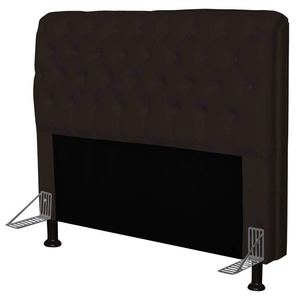 Cabeceira Paris Box Casal 160cm Paris Corino Marrom