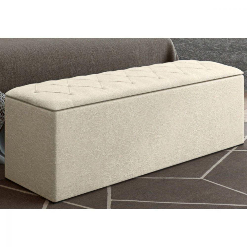 Calçadeira Baú 160cm Paris Amassado Bege