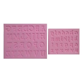Molde De Silicone Alfabeto Maiúsculo E Minúsculo