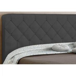 Cabeceira Box Casal 160cm Paris Amassado Cinza