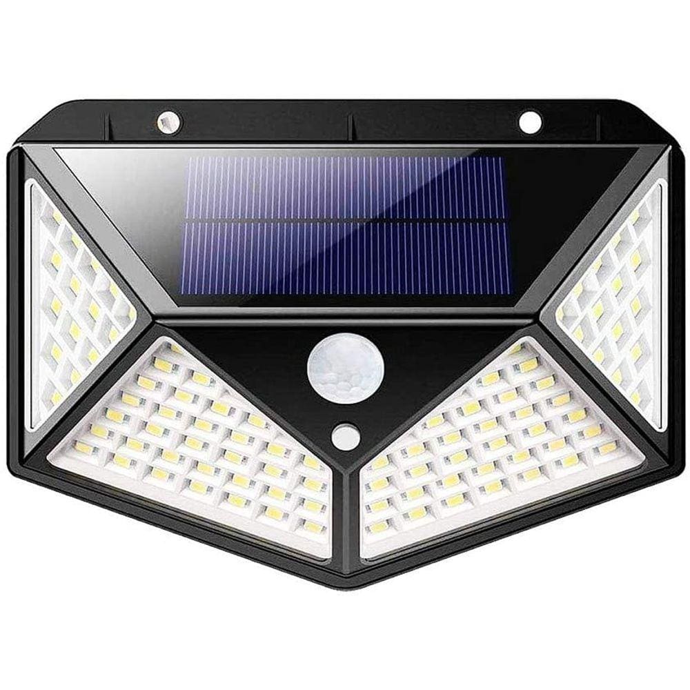 Luminária Led Solar 100 Leds C/ Sensor De Presença