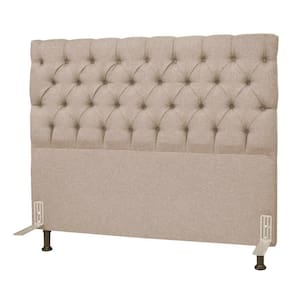 Cabeceira Cama Box Casal King 195cm Cristal Linho Bege