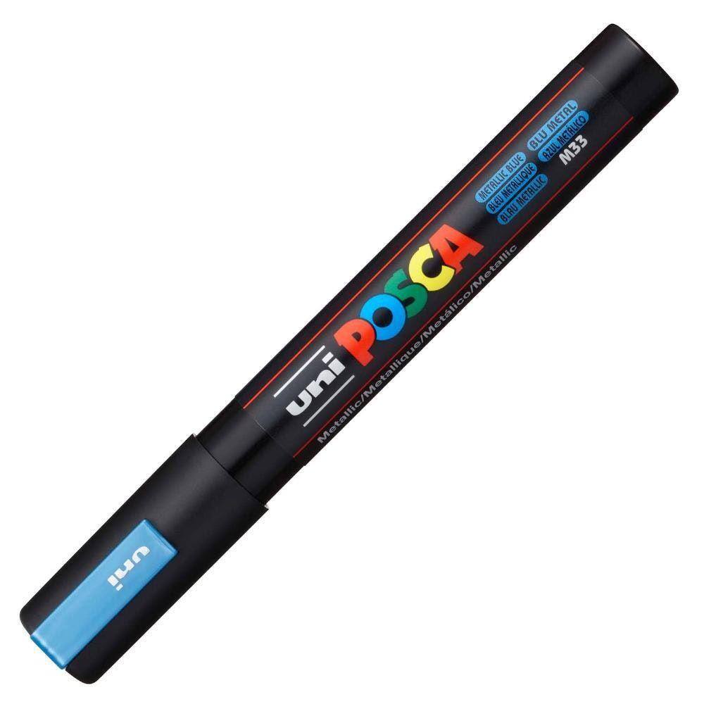 Caneta Posca Uni Ball Pc-5M Azul Metálico