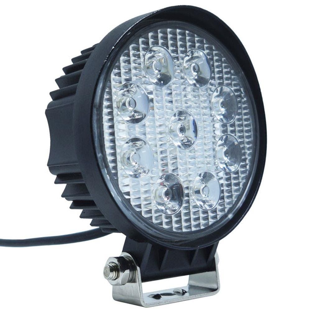 Farol de Milha Led Universal 10V 30V 27W 9 Leds Cinoy YN-FA001 7000K Redondo 11 Cm