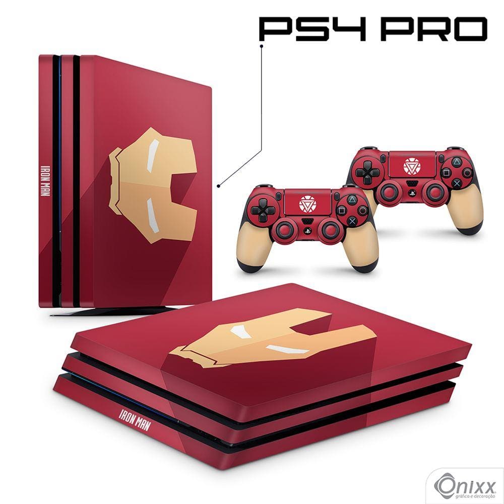 Skin PS4 PRO Adesiva Iron Man