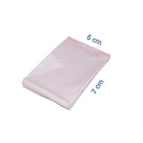Saco Adesivado Saquinho Plástico Transparente 6x7 1000 Unidades