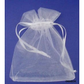 50 saquinhos de organza 30x40 Branco (Maternidade)
