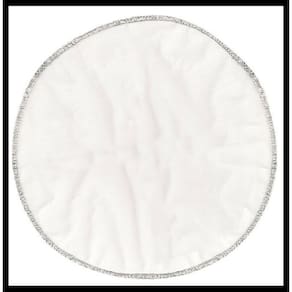 10 Cobre Jarra 25cm De Diâmetro Branco Com Borda Prata