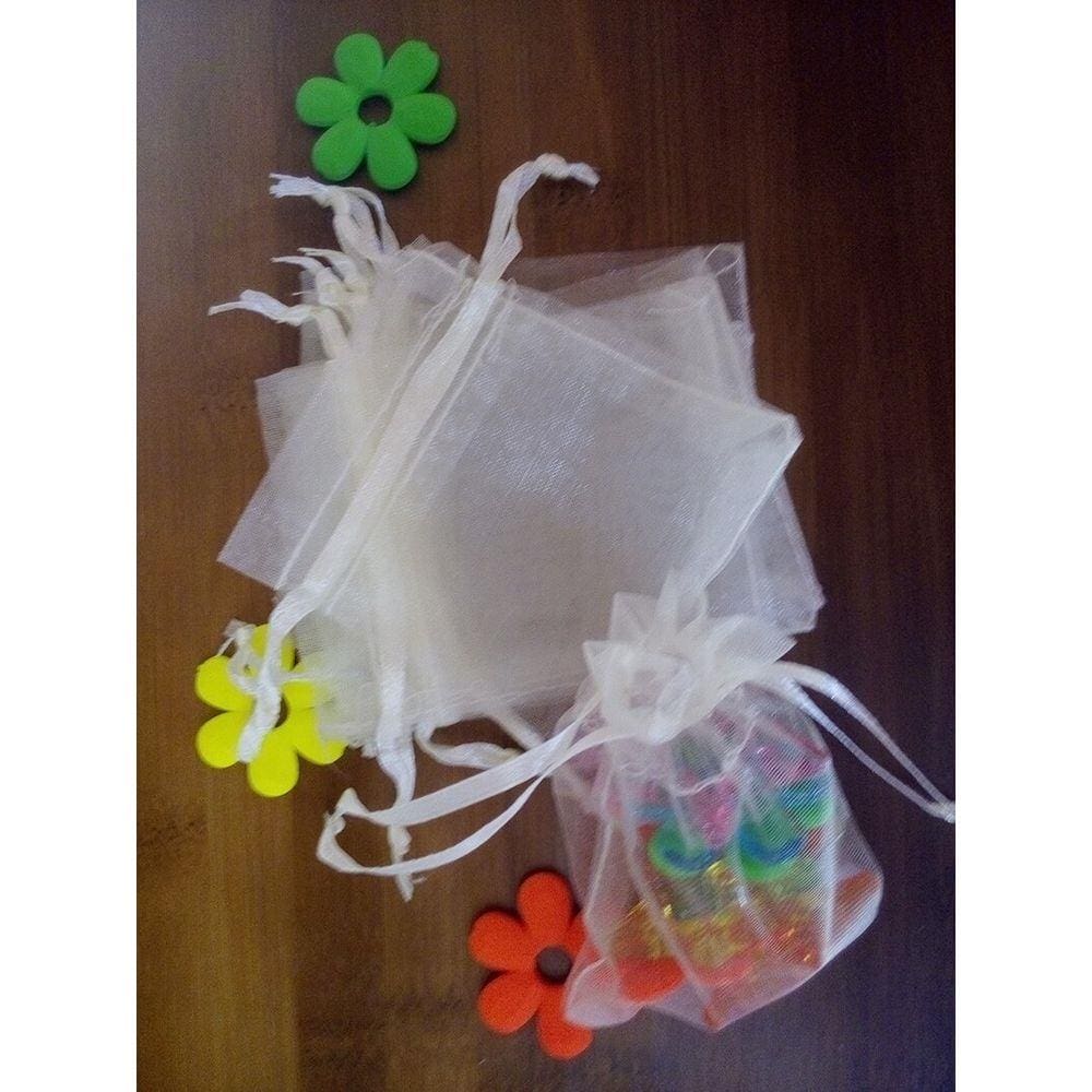 50 saquinhos de organza 9x12 Branco