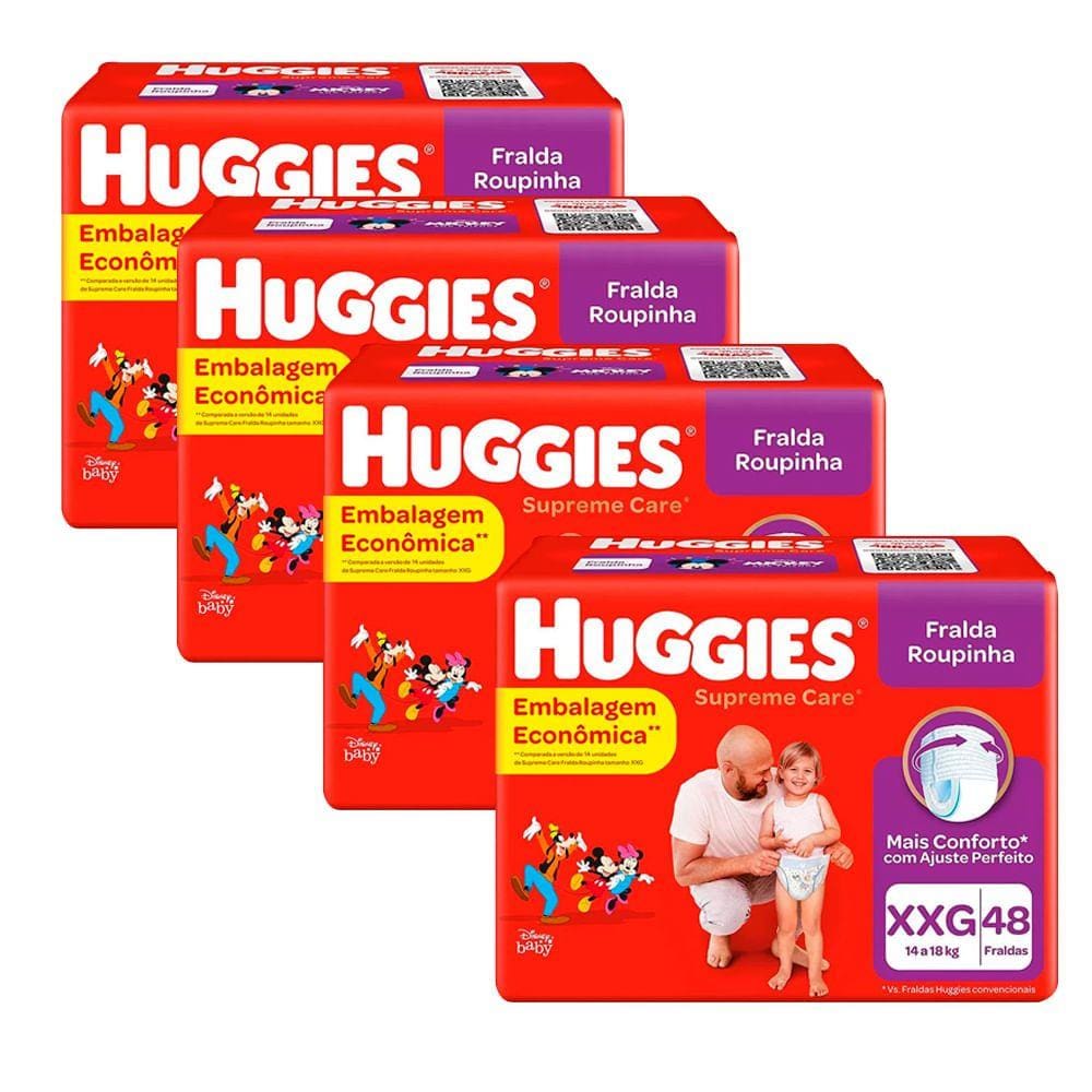 Kit Fralda Huggies Supreme Care Roupinha Calca Tam Xxg | Casas Bahia