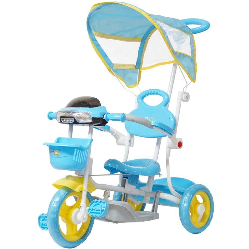 Triciclo Infantil Meninas Gatinha Som Luz 2 Em 1 Com Pedal