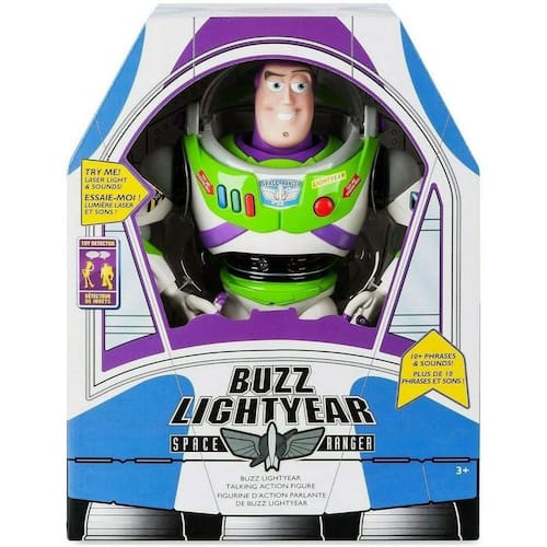 Boneco Buzz Lightyear | Figura de Ação Falante de Toy Story Disney