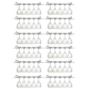 12 Suportes Organizador De Armário Porta Taças Cromado 35cm