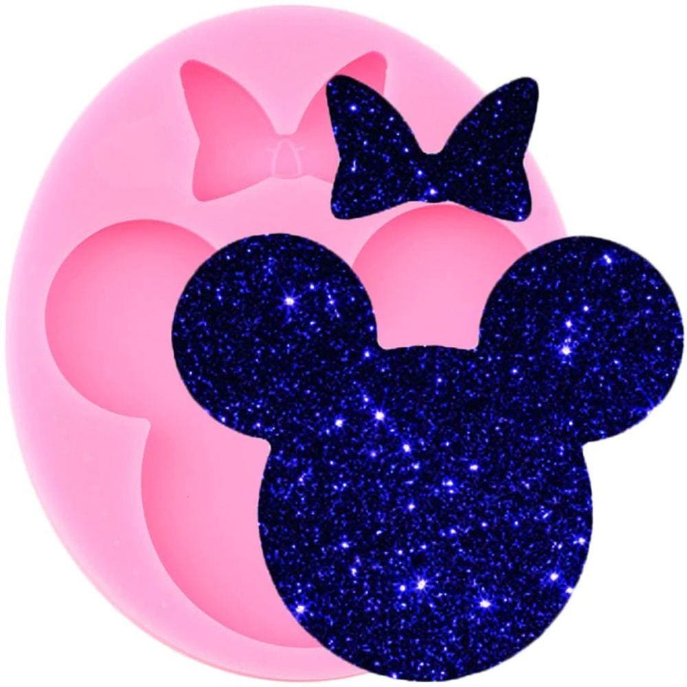 Molde De Silicone Rosto Minnie E Mickey