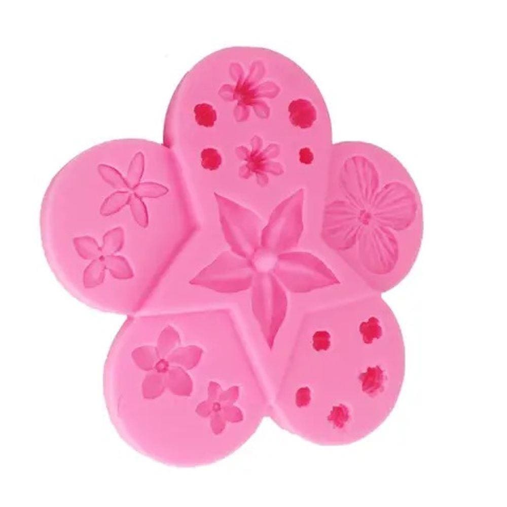 Molde De Silicone Flores