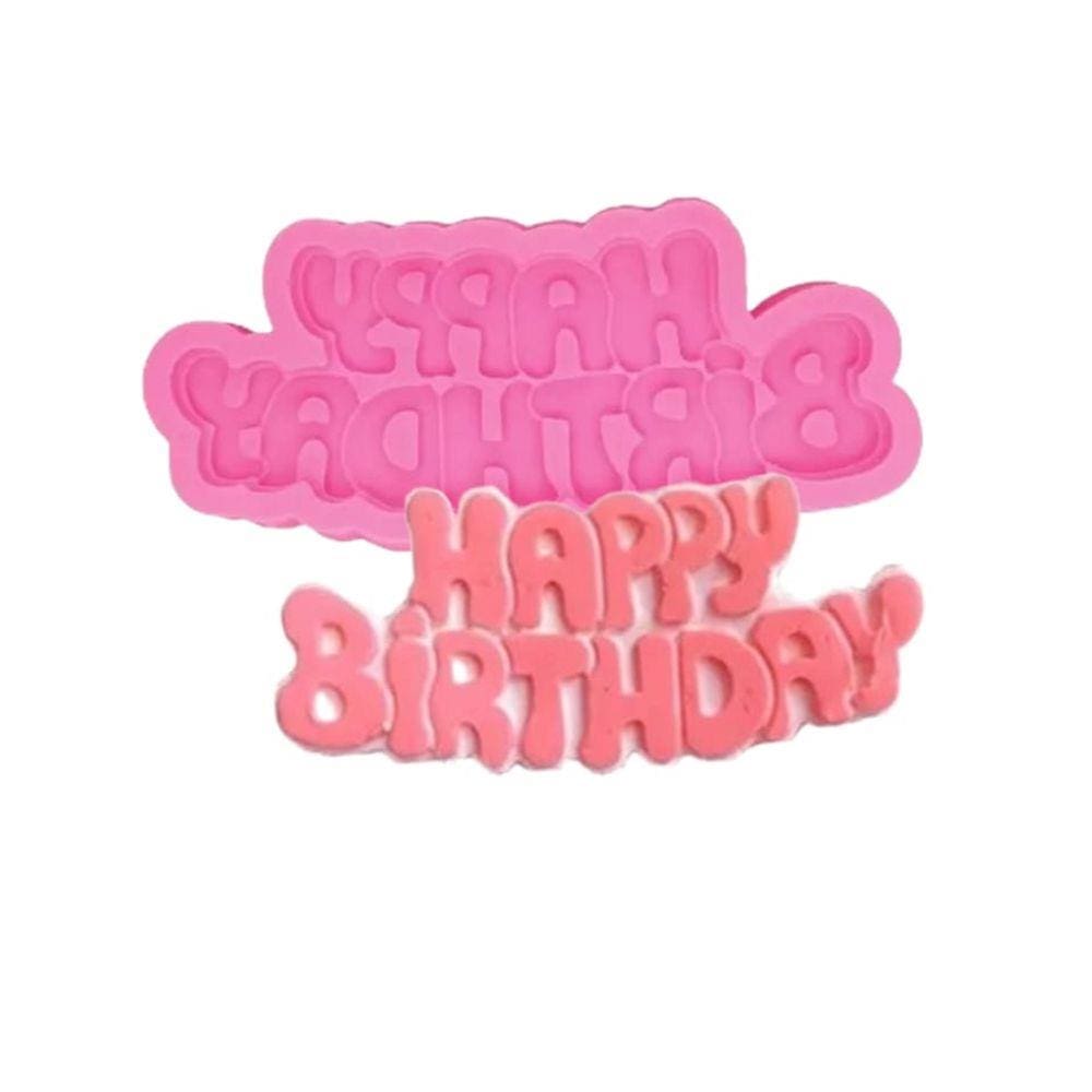 Molde De Silicone Aniversário, Feliz Aniversário, Happy Birthday