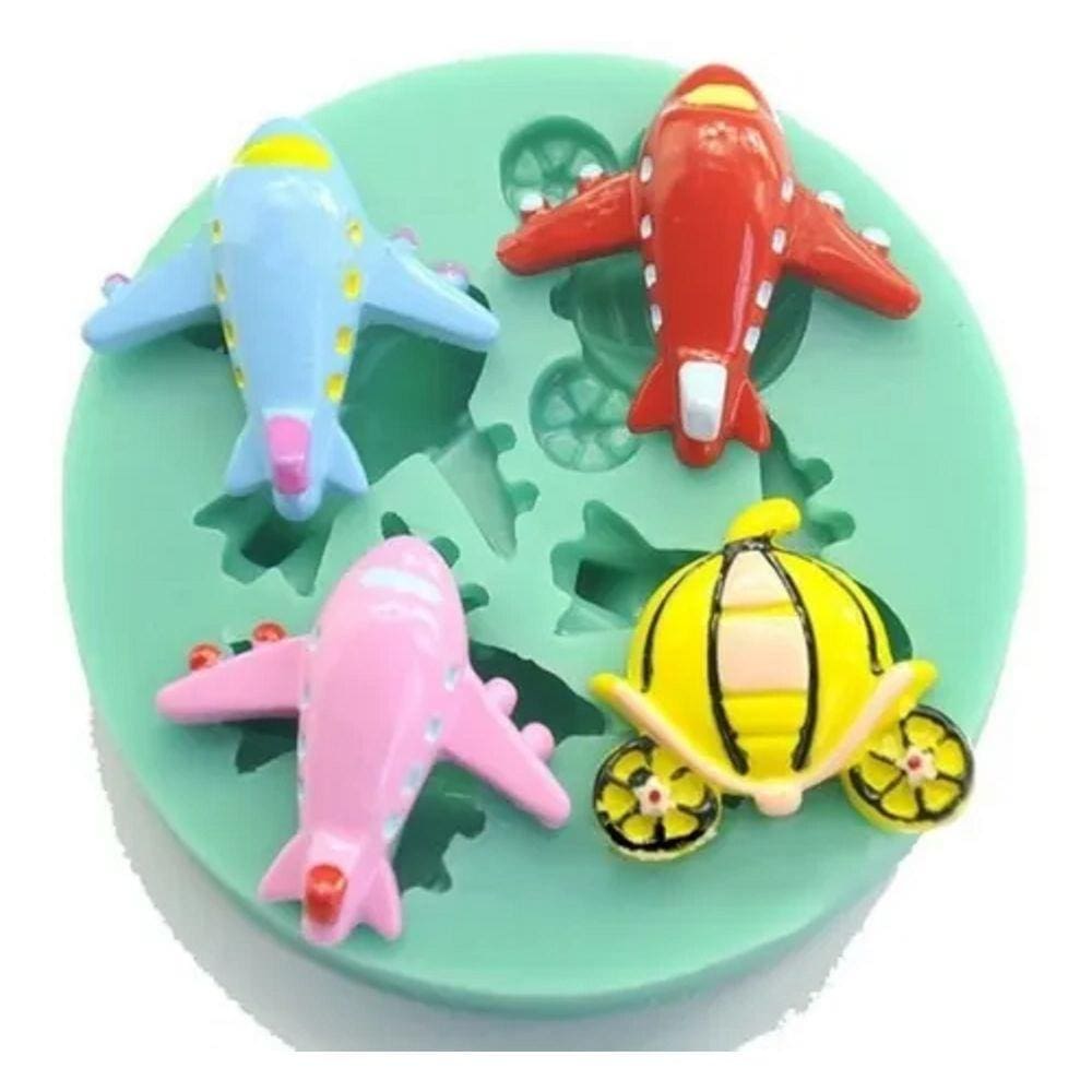 Molde De Silicone Avião, Carruagem