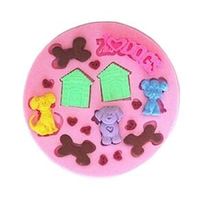 Molde De Silicone Cachorro, Osso, Casinha