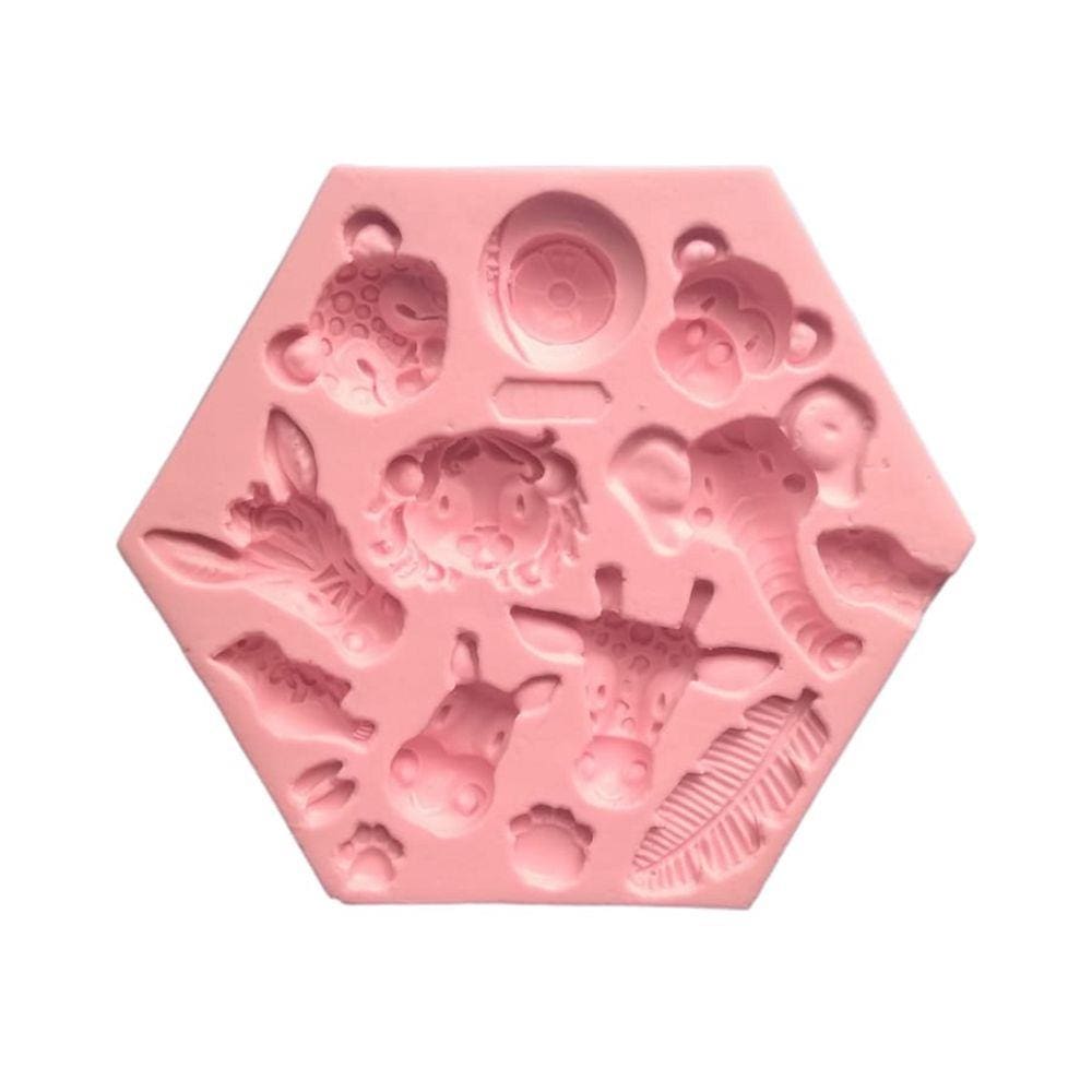 Molde De Silicone Safari, Animais