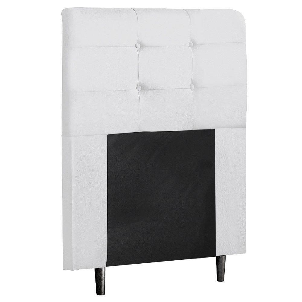 Cabeceira de Solteiro 90cm Luna I02 Corano Branco Mpozenato