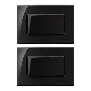 2 Interruptor Tecla Simples Embutir para Móvel Preto Margirius