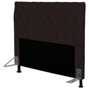 Cabeceira Cama Box Casal 140cm Cristal Corino Marrom