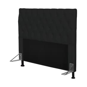 Cabeceira Cama Box Casal Queen 160cm Cristal Corino Preto