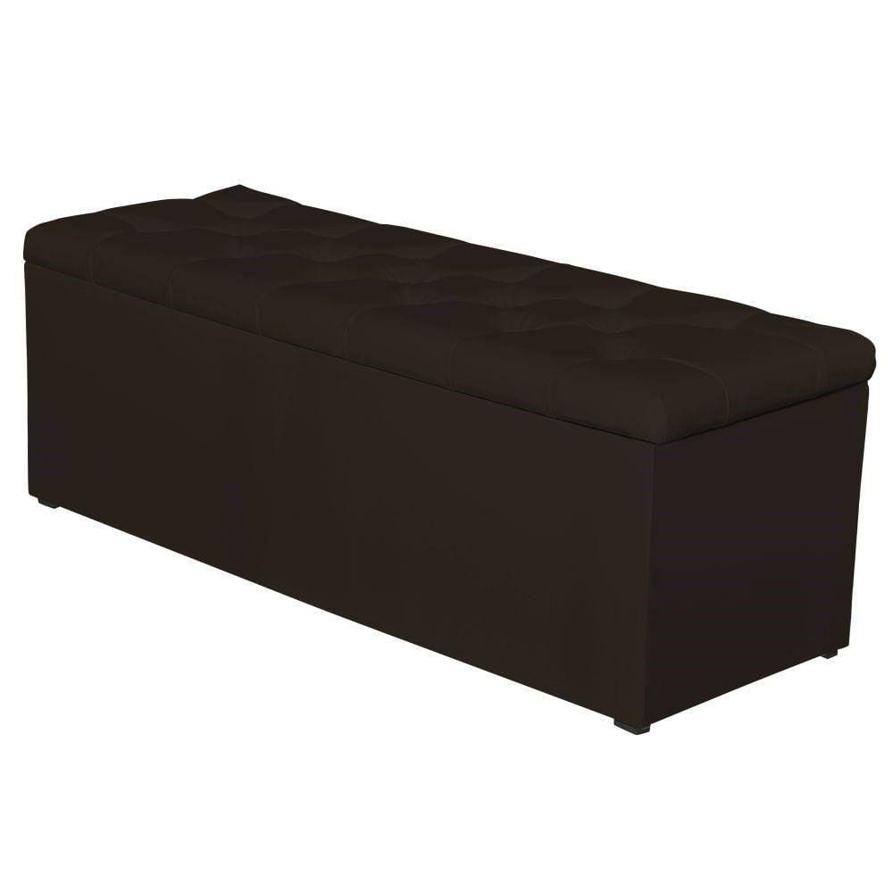 Calçadeira Baú 140cm Paris Corino Marrom