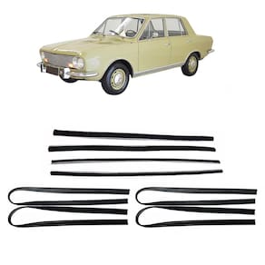 Kit Canaleta Pestana Interna Borracha Vidro Corcel 1 4portas
