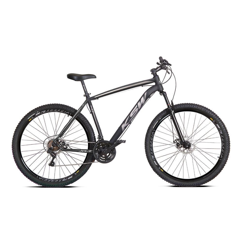 Bicicleta Aro 29 KSW XLT Altus 24v e Trava Preto com Prata 19