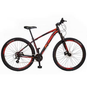 Bicicleta Aro 29 KSW XLT 2020 Altus 24v e Trava Preto com Vermelho e Laranja 15