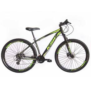 Bicicleta Aro 29 KSW XLT 2020 Altus 24v e Trava Preto com Verde 21